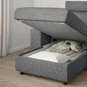 IKEA VIMLE ВІМЛЕ, 3-місний диван, з шезлонгом з підголовником/Lejde сіро-чорний 394.343.99 фото thumb №2