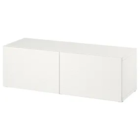 IKEA BESTÅ БЕСТО, секція полиць із дверцятами, білий / Laxviken білий, 120x42x38 см 594.297.78 фото