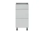 BRW Кухонный базовый шкаф Top Line 40 см с ящиками с плавным закрыванием светло-серый матовый, греноловый серый/светло-серый матовый TV_D3S_40/82_2STB/STB-SZG/BRW0014 фото