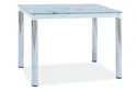 Стол обеденный стеклянный SIGNAL DAMAR, серый, 60x80 фото thumb №6