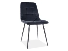 Кухонний стілець SIGNAL MILA Velvet, Bluvel 19 - чорний фото