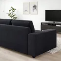 IKEA VIMLE ВІМЛЕ, 2-місний диван, з широкими підлокітниками / САКСЕМАРА чорно-синій 394.005.54 фото thumb №3