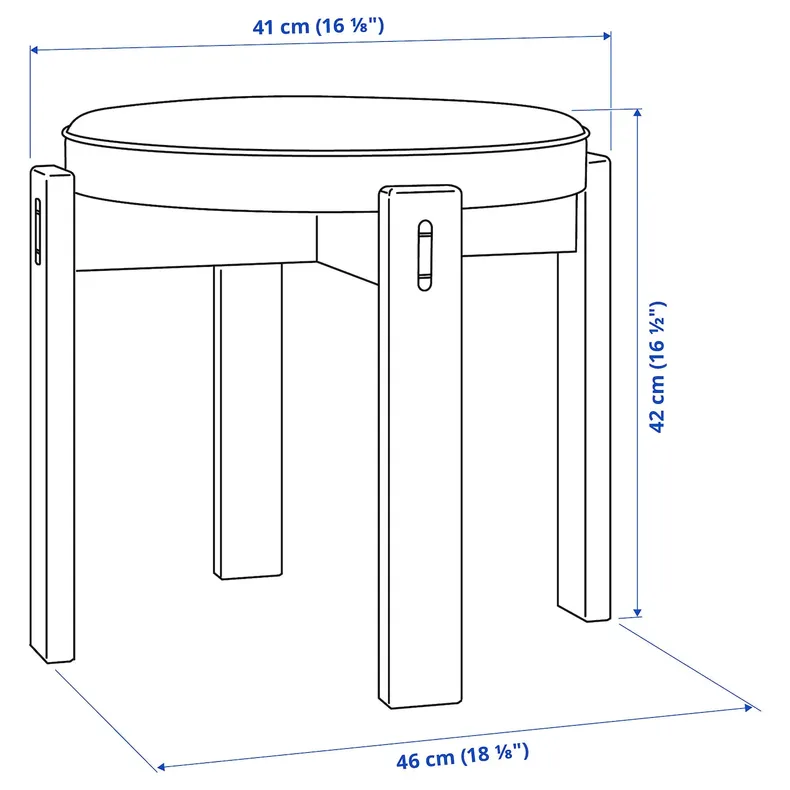 IKEA HOLMSJÖ ХОЛЬМШЕ, табурет, бук/джонсбін чорний 205.543.82 фото №4