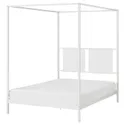IKEA VITARNA ВІТАРНА, каркас ліжка із балдахіном, білий ЛУРОЙ/СКОДІС білий, 140x200 см 895.563.26 фото thumb №1