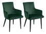 BRW Комплект м'яких оксамитових стільців 2 шт BRW MERLOT, зелений SJ180_19_2SZT-ZIELONY фото