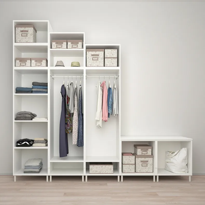 IKEA PLATSA ПЛАТСА, гардеробна шафа з 9 дверцятами, білий САННІДАЛЬ/білий, 300x57x271 см 794.243.22 фото №2