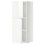 IKEA METOD МЕТОД, навісна шафа з полицями / 2 дверцят, білий / РІНГХУЛЬТ білий, 40x100 см 794.687.16 фото