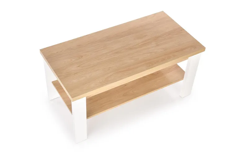 Журнальний стіл HALMAR JENNA 120x60 см, стільниця : натуральний гікорі, ніжки : білі фото №8