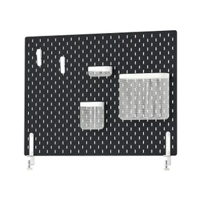 IKEA SKÅDIS СКОДИС, настенная панель, комбинация, черный, 76x56 см 295.159.80 фото