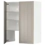 IKEA METOD МЕТОД, настінн шаф д / витяжки з полиц / дверц, білий / стенсундський бежевий, 80x100 см 595.042.92 фото