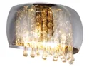 BRW Двухточечный стеклянный настенный светильник Kalla серебристый 072552 фото thumb №2
