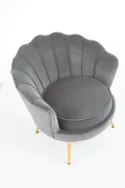 Мягкое кресло HALMAR AMORINITO серый/золото фото thumb №8