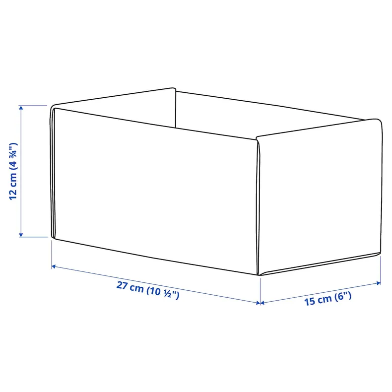 IKEA KOMPLEMENT КОМПЛЕМЕНТ, коробка, світло-сірий, 15x27x12 см 104.040.53 фото №6