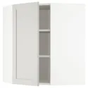 IKEA METOD МЕТОД, угловой навесной шкаф с полками, белый / светло-серый, 68x80 см 692.741.77 фото thumb №1