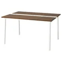 IKEA MITTZON МИТТЗОН, конференц-стол, шпон ореха / белый, 140x108x75 см 995.334.24 фото thumb №1