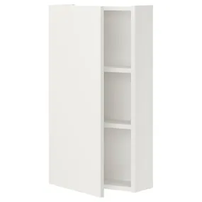 IKEA ENHET ЭНХЕТ, навесной шкаф с 2 полками/дверцей, белый, 40x17x75 см 093.227.27 фото