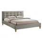 Ліжко двоспальне SIGNAL TEXAS, тканина - сірий, 160x200 фото