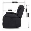 Масажне крісло MEBEL ELITE BONO 2, тканина: чорний фото thumb №19
