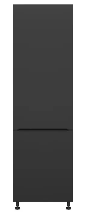 BRW висока кухонна шафа Sole L6 60 см ліва з шухлядами чорна матова, чорний/чорний матовий FM_D4STW_60/207_L/L-CA/CAM фото