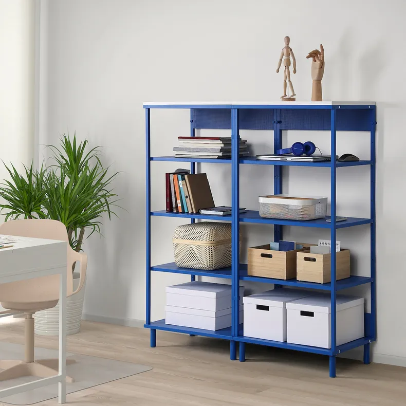 IKEA PLATSA ПЛАТСА, открытый стеллаж, голубой, 120x42x133 см 495.229.13 фото №3