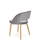 Кухонный стул бархатный HALMAR MARINO Velvet, серый MONOLITH 85 / дуб медовый фото thumb №3