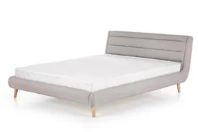 Ліжко двоспальне HALMAR ELANDA 160x200 см світло-сірий фото