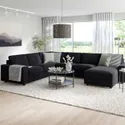 IKEA VIMLE ВІМЛЕ, кутовий диван, 5-місний з кушеткою, з широкими підлокітниками / САКСЕМАРА чорно-синій 994.018.24 фото thumb №2