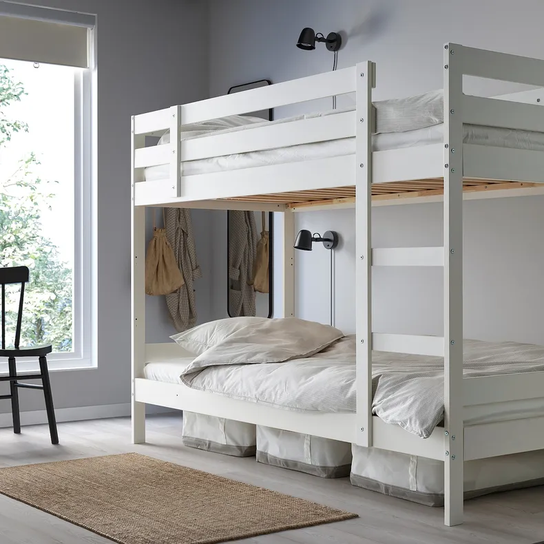 IKEA MYDAL МИДАЛ, каркас 2-ярусной кровати, белый, 90x200 см 204.676.29 фото №3