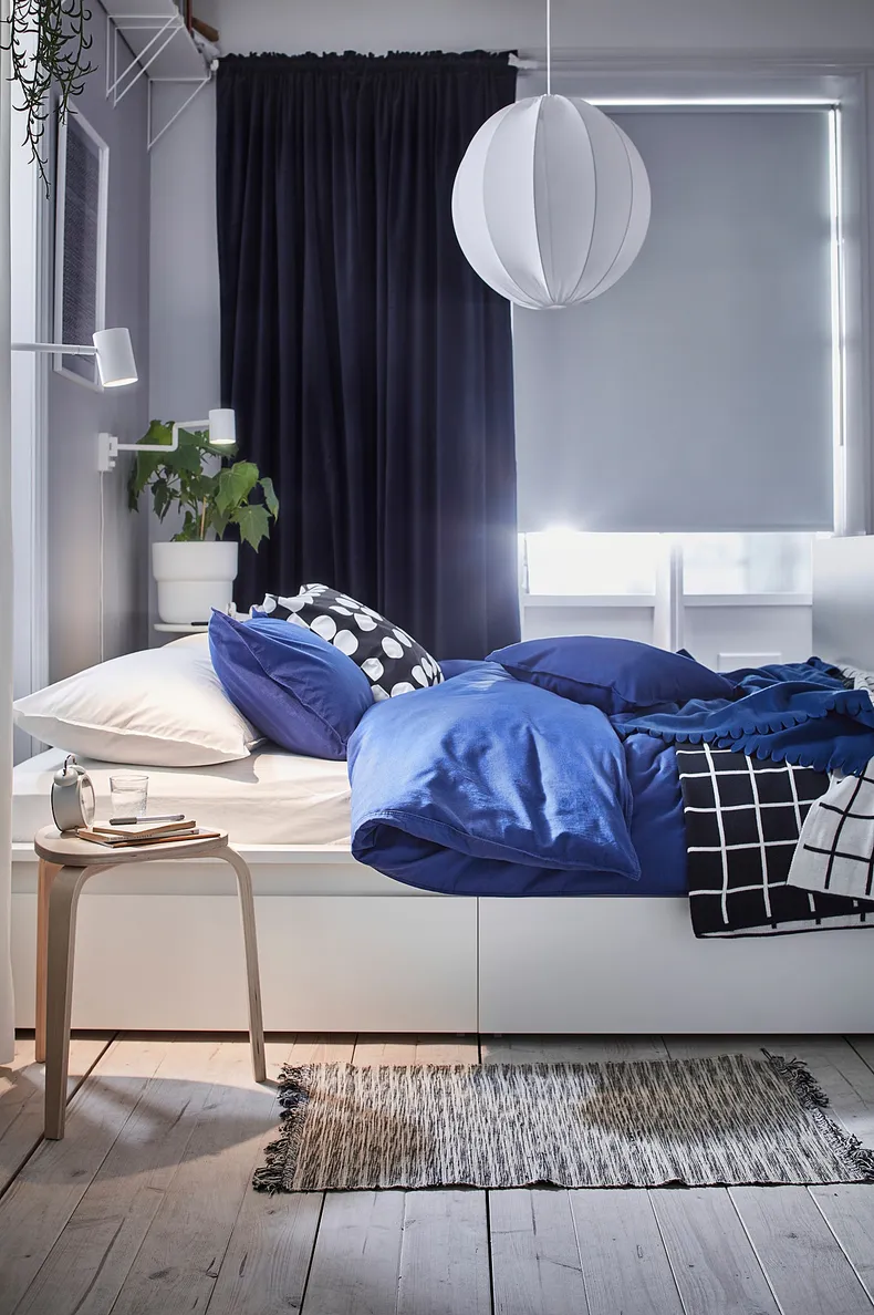 IKEA SANELA САНЕЛА, затемняющие гардины, 2 шт., тёмно-синий, 140x300 см 404.444.82 фото №5