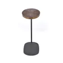 Журнальный стол из дерева HALMAR DELPHI, 48x26 см, орех / каркас из металла: черный фото thumb №4