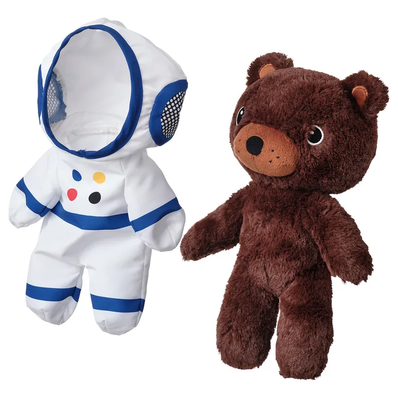 IKEA AFTONSPARV АФТОНСПАРВ, м’яка іграшка в костюмі космонавта, ведмідь, 28 см 405.515.42 фото №2