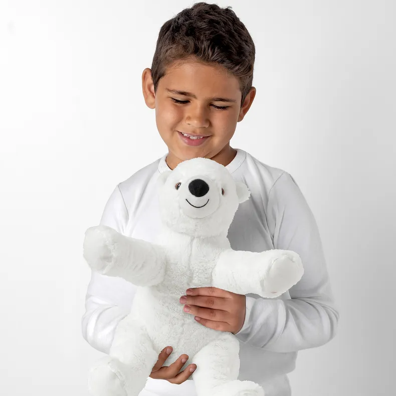 IKEA SNUTTIG СНУТТІГ, іграшка м’яка, білий білий ведмідь, 29 см 005.785.34 фото №3