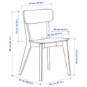 IKEA LISABO ЛИСАБО / LISABO ЛИСАБО, стол и 4 стула, шпон ясеня / черный, 140x78 см 893.855.32 фото thumb №4