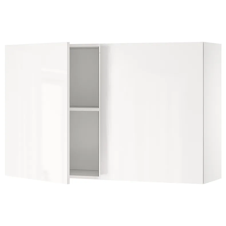 IKEA KNOXHULT КНОКСХУЛЬТ, шафа навісна із дверцятами, глянцевий білий, 120x75 см 103.268.09 фото №1