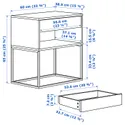 IKEA VIKHAMMER ВІКХАММЕР, приліжковий столик, білий, 60x39 см 303.889.81 фото thumb №7