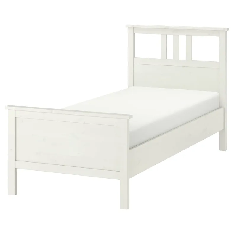 IKEA HEMNES ХЕМНЕС, каркас ліжка, біла пляма / Лейрсунд, 90x200 см 490.200.25 фото №1
