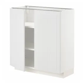 IKEA METOD МЕТОД, підлогова шафа з полицями / 2 дверцят, білий / стенсундський білий, 80x37 см 994.636.14 фото