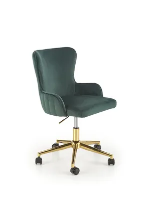 Крісло офісне обертове HALMAR TIMOTEO зелений оксамит фото