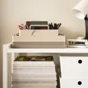 IKEA KUGGIS КУГГИС, органайзеры д/письменного стола,2шт, серый беж/темно-серый беж, 26x35x16 см 605.691.88 фото thumb №6
