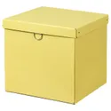 IKEA NIMM НІММ, коробка для зберігання з кришкою, жовтий, 32x30x30 см 705.959.45 фото thumb №1