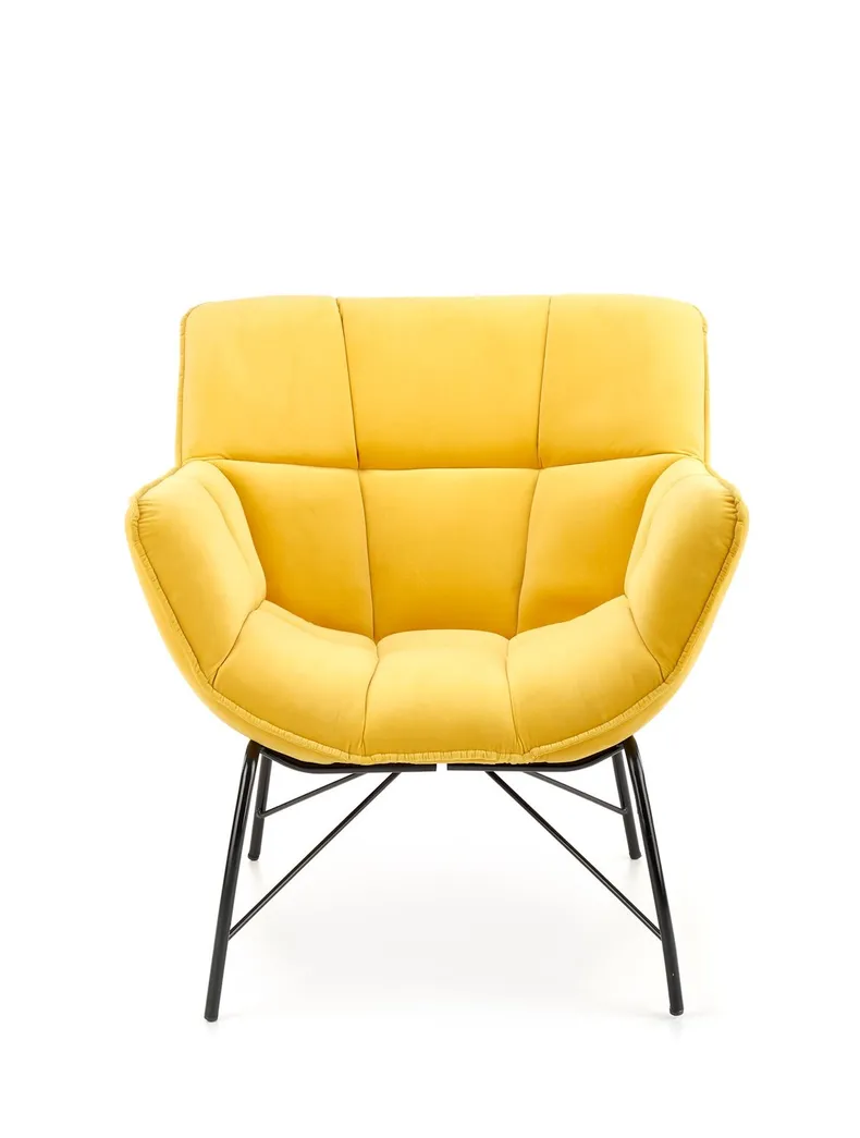 Крісло м'яке HALMAR BELTON жовтий (1шт=1шт) фото №8
