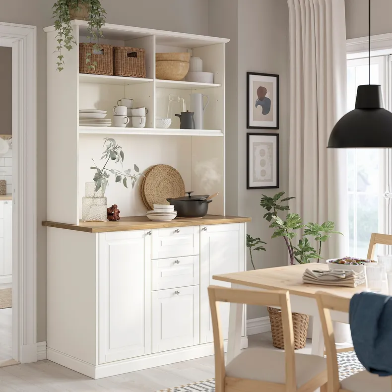 IKEA ÖNNERUP ЕННЕРУП, міні-кухня, кремово-білий, 130x64x219 см 005.002.86 фото №2