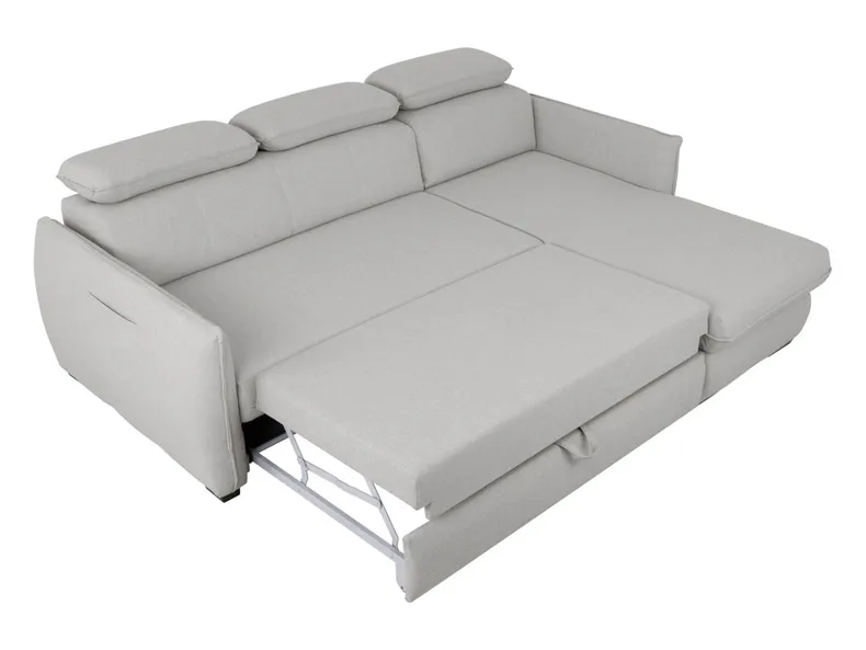 BRW Двосторонній кутовий диван Lopez зі спальним місцем і ящиком для зберігання сірий, Ствол 80 Срібло NA-LOPEZ-URC-G1_BBA5CE фото №4