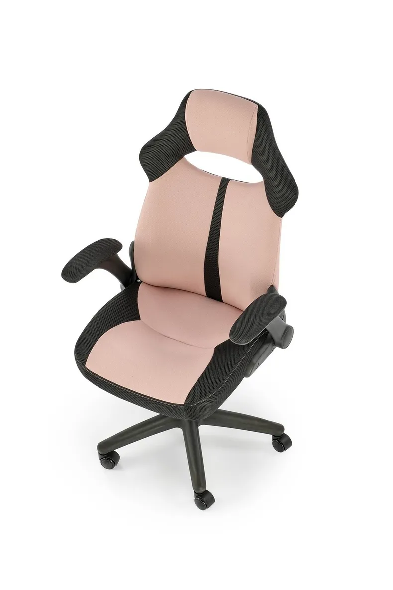 Кресло компьютерное, офисное BLOOM розовое / черное фото №12