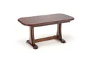 Раскладной обеденный стол HALMAR TYMON 2, 125-164x65 см, темный орех фото thumb №1