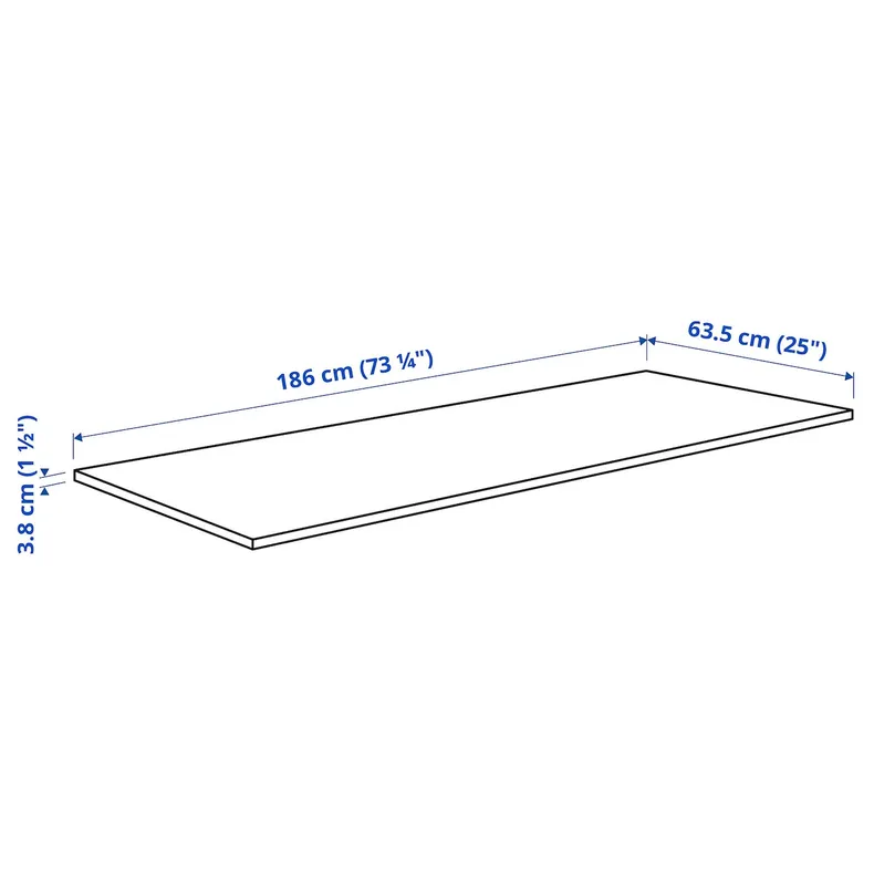 IKEA KARLBY КАРЛБИ, столешница, дуб / шпон, 186x3.8 см 703.351.89 фото №5