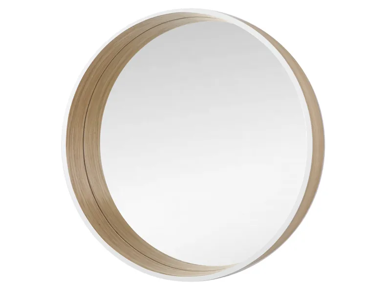 BRW настінне дзеркало 50 см коричнево-біле 065292 фото №1
