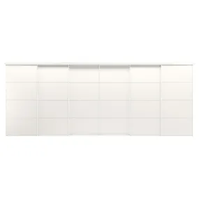 IKEA SKYTTA СКЮТТА / MEHAMN МЕХАМН, дверь раздвижная, комбинация, белый / 2стр белый, 603x240 см 495.002.80 фото