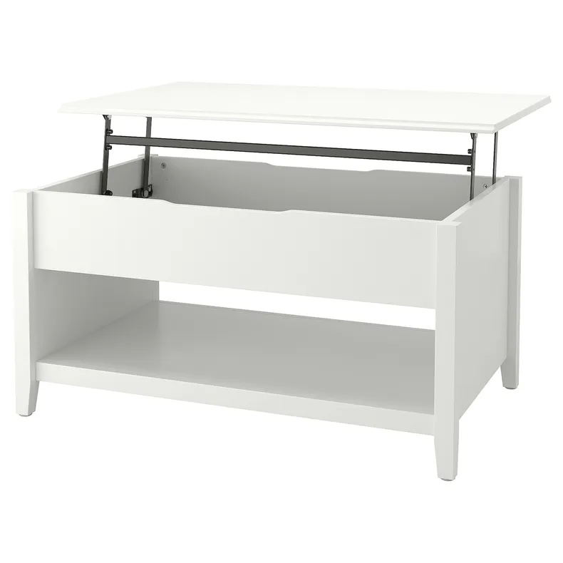IKEA VITTERYD ВІТТЕРЮД, регульований журнальний столик, білий, 97 см 205.300.65 фото №2