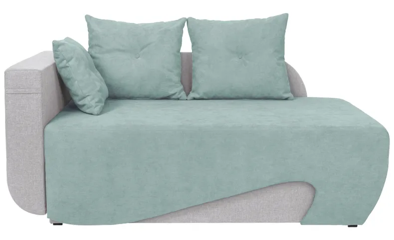 BRW Двоспальний диван-ліжко Cerro з ящиком для зберігання м'ятний, Soro 34 Mint/Sawana 84 Steel SO2-CERRO-LX_1DL_L-G2_BAE013 фото №1